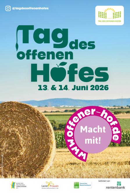 Werbeplakat für den Tag des offenen Hofes der deutschen Landwirtschaft